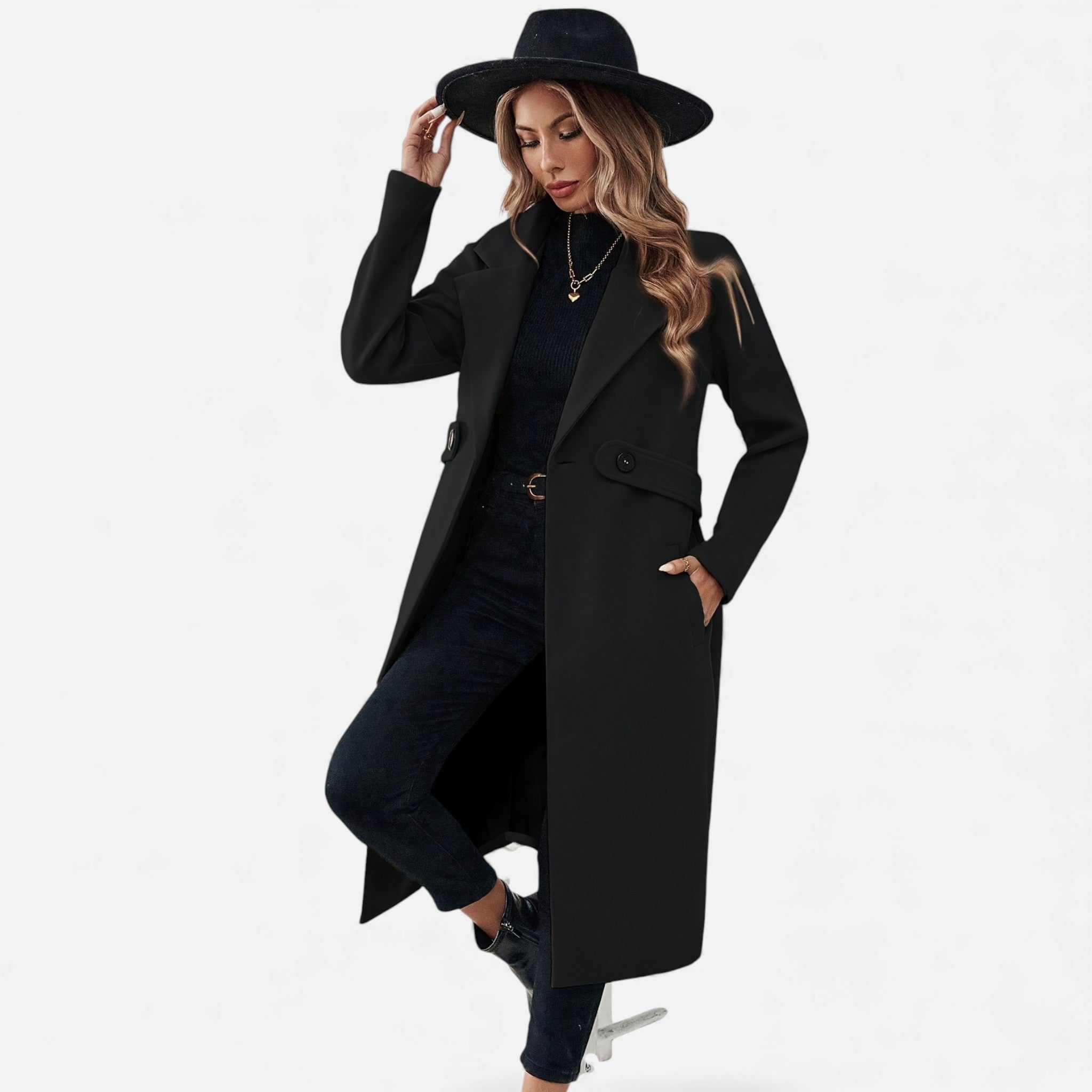 Luzeva | Heritage Women’s Tweed Coat Classic Refined Winter Style