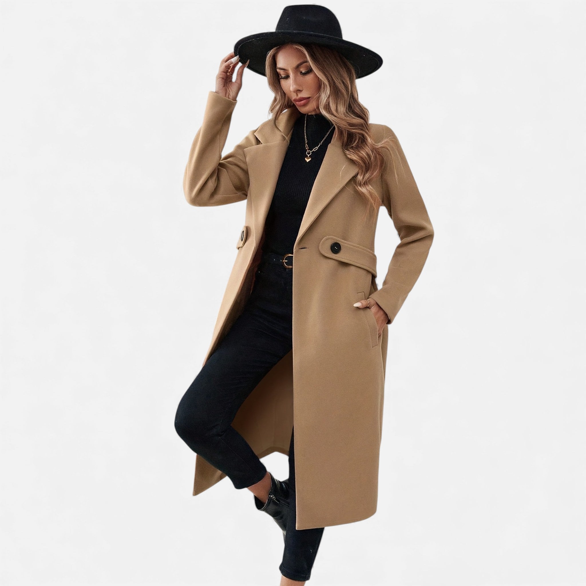 Luzeva | Heritage Women’s Tweed Coat Classic Refined Winter Style