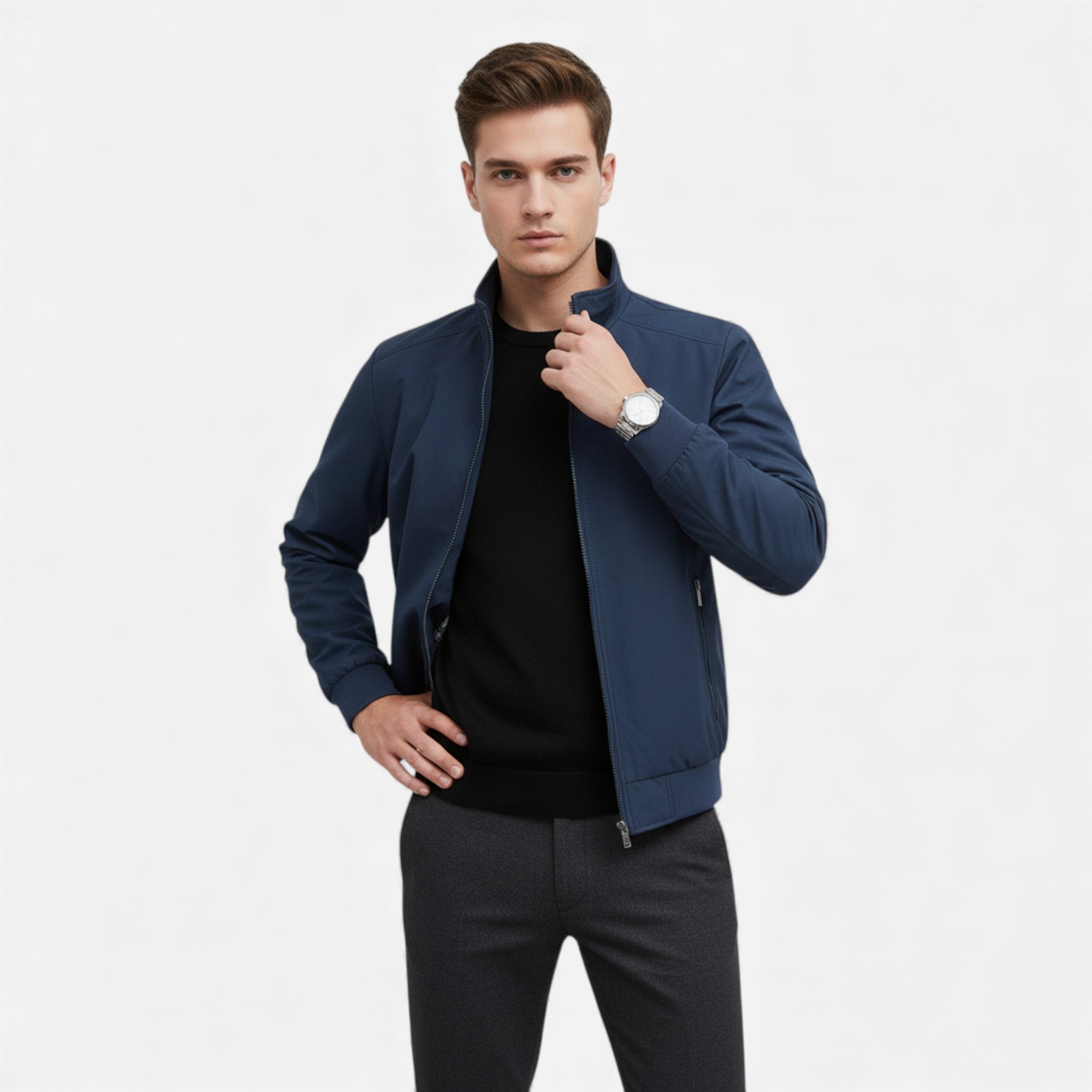 Luzeva | Men’s Heritage Bomber Jacket Classic Fit Timeless Spring Coat