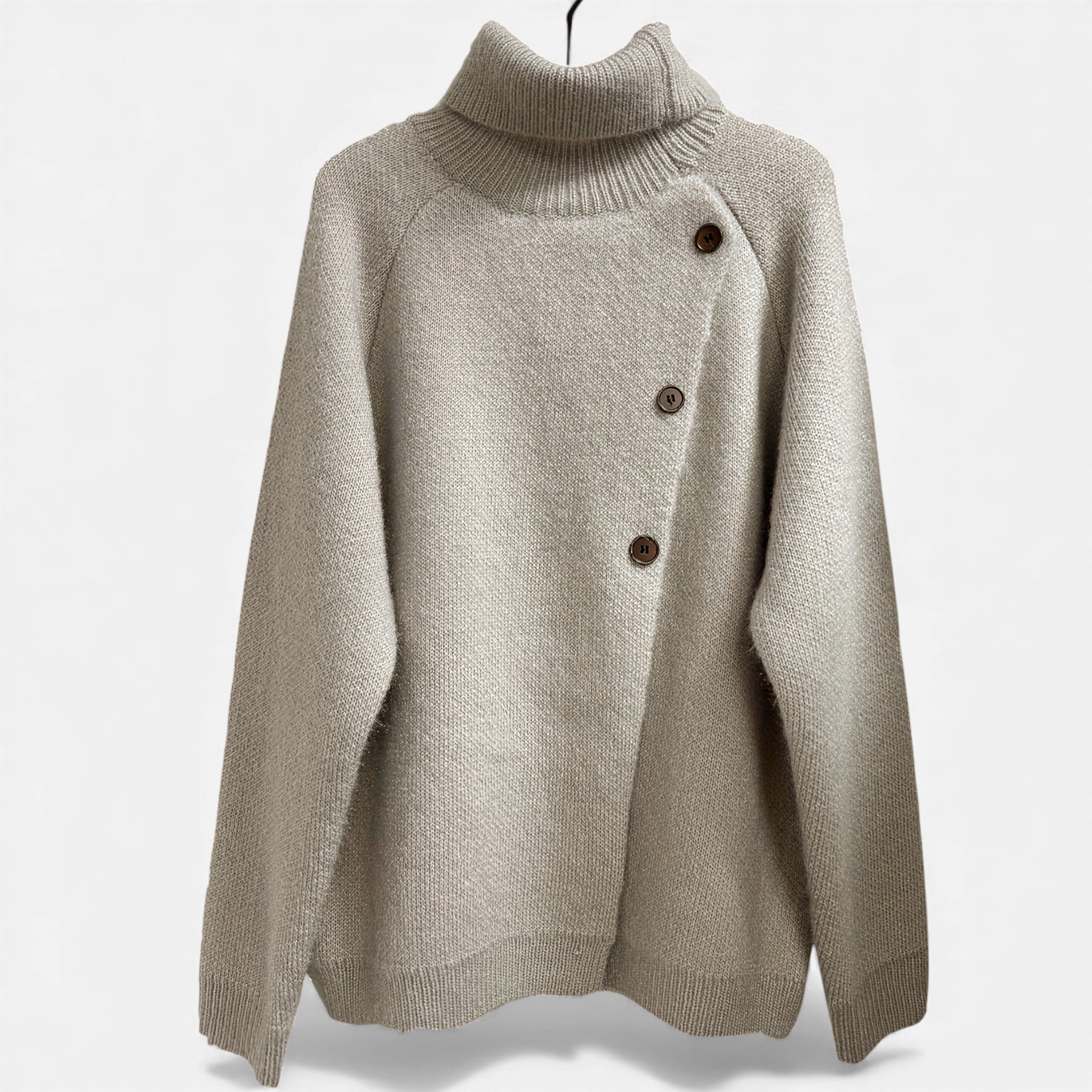 Luzeva | Women's High Neck Knit Sweater for Work Classic Comfort