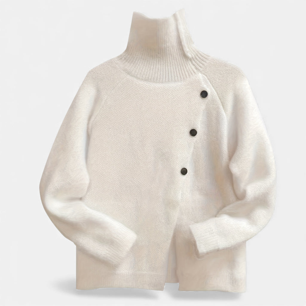 Luzeva | Women's High Neck Knit Sweater for Work Classic Comfort