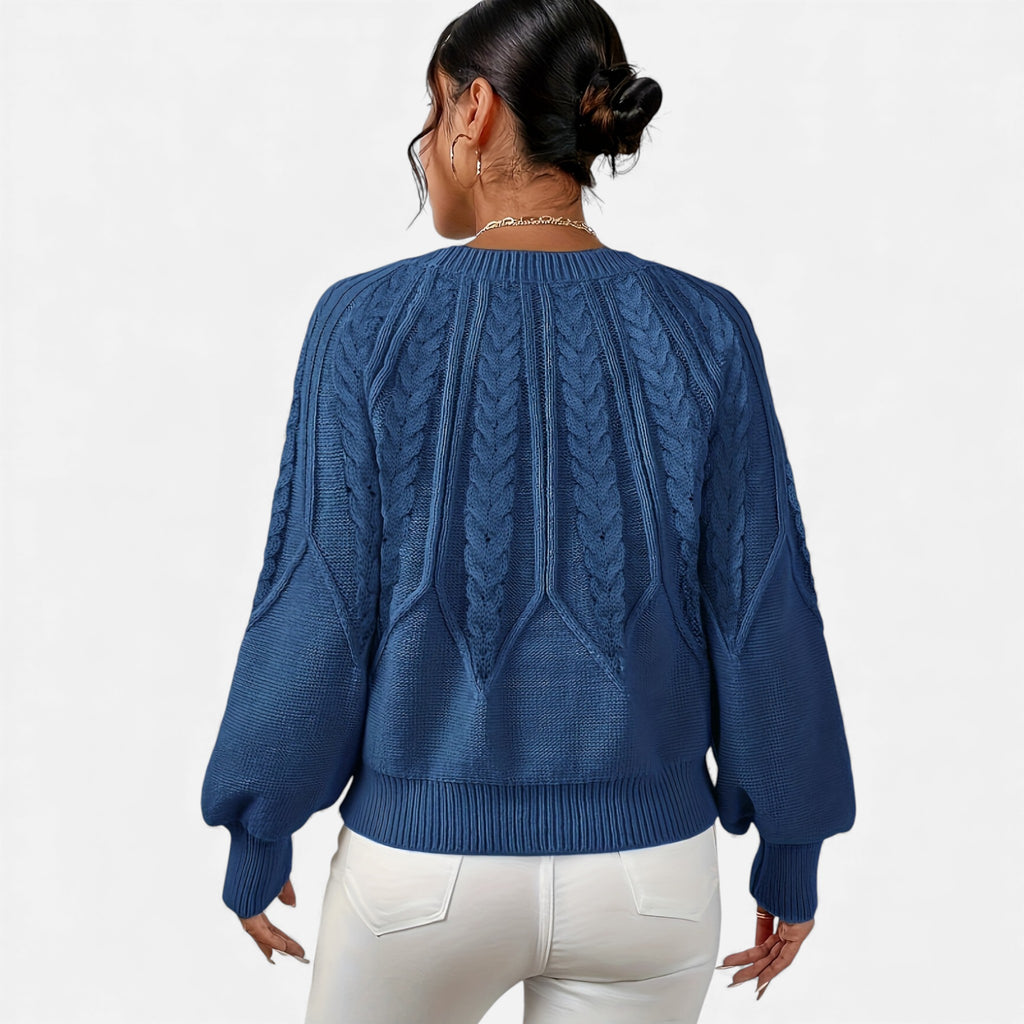 Luzeva | Women's Cable Knit Sweater Refined Fit Timeless Look