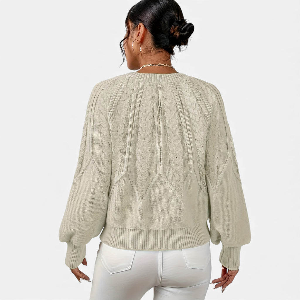 Luzeva | Women's Cable Knit Sweater Refined Fit Timeless Look