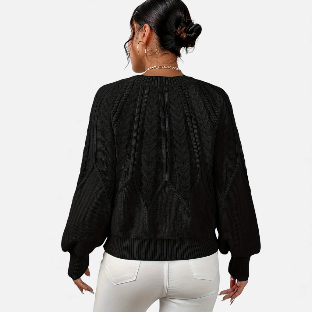 Luzeva | Women's Cable Knit Sweater Refined Fit Timeless Look