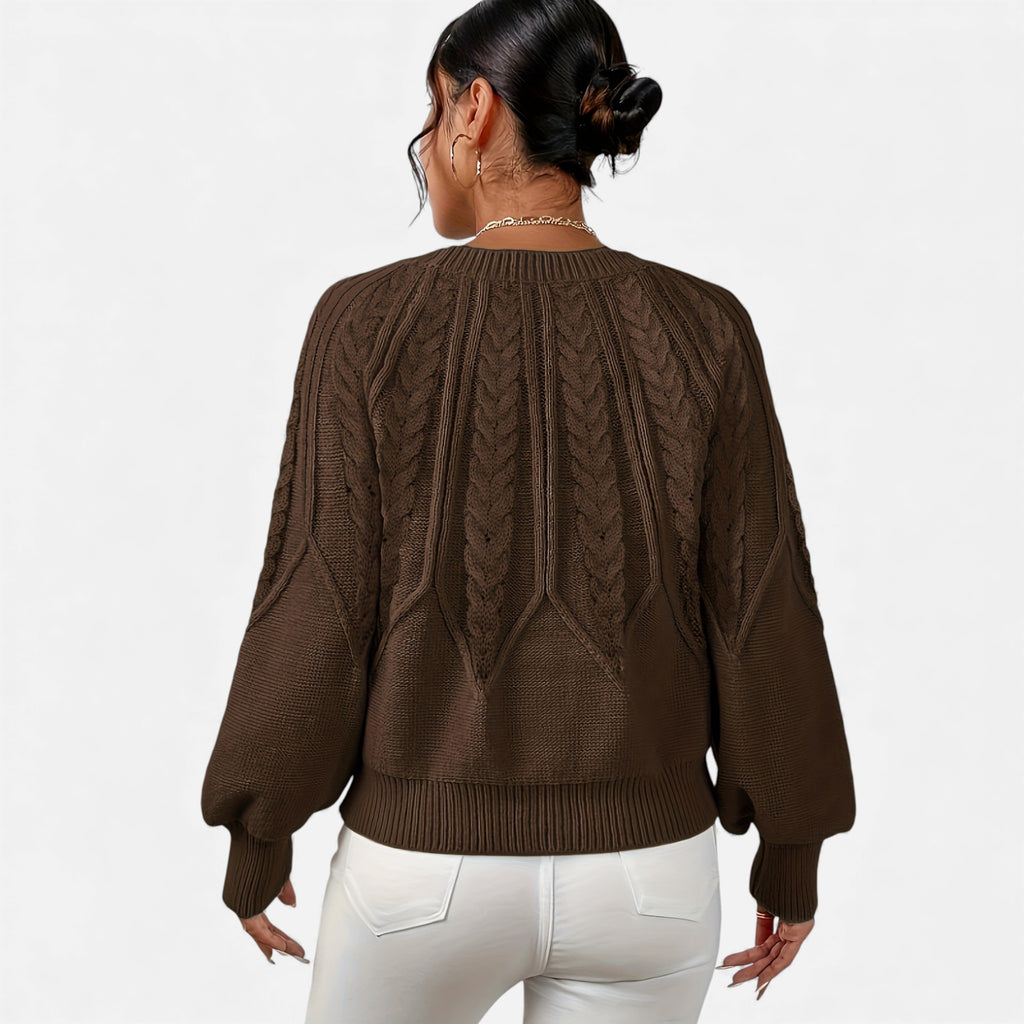 Luzeva | Women's Cable Knit Sweater Refined Fit Timeless Look