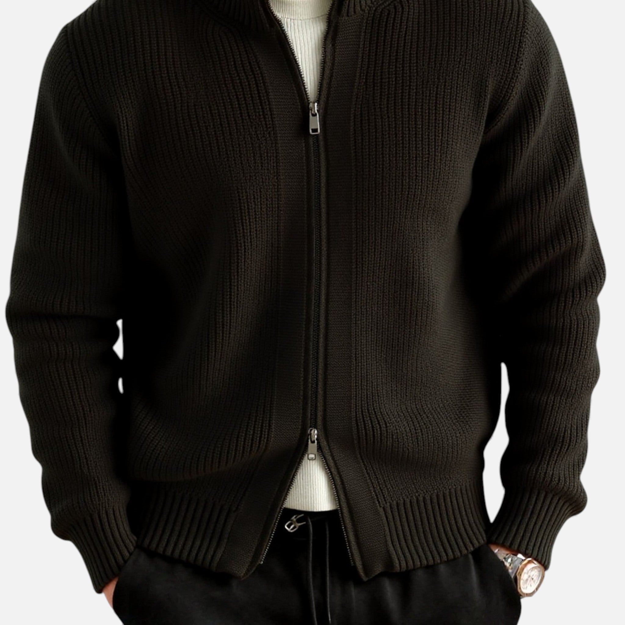 Luzeva | Men's Knit Cardigan Heritage Style Comfortable Fit