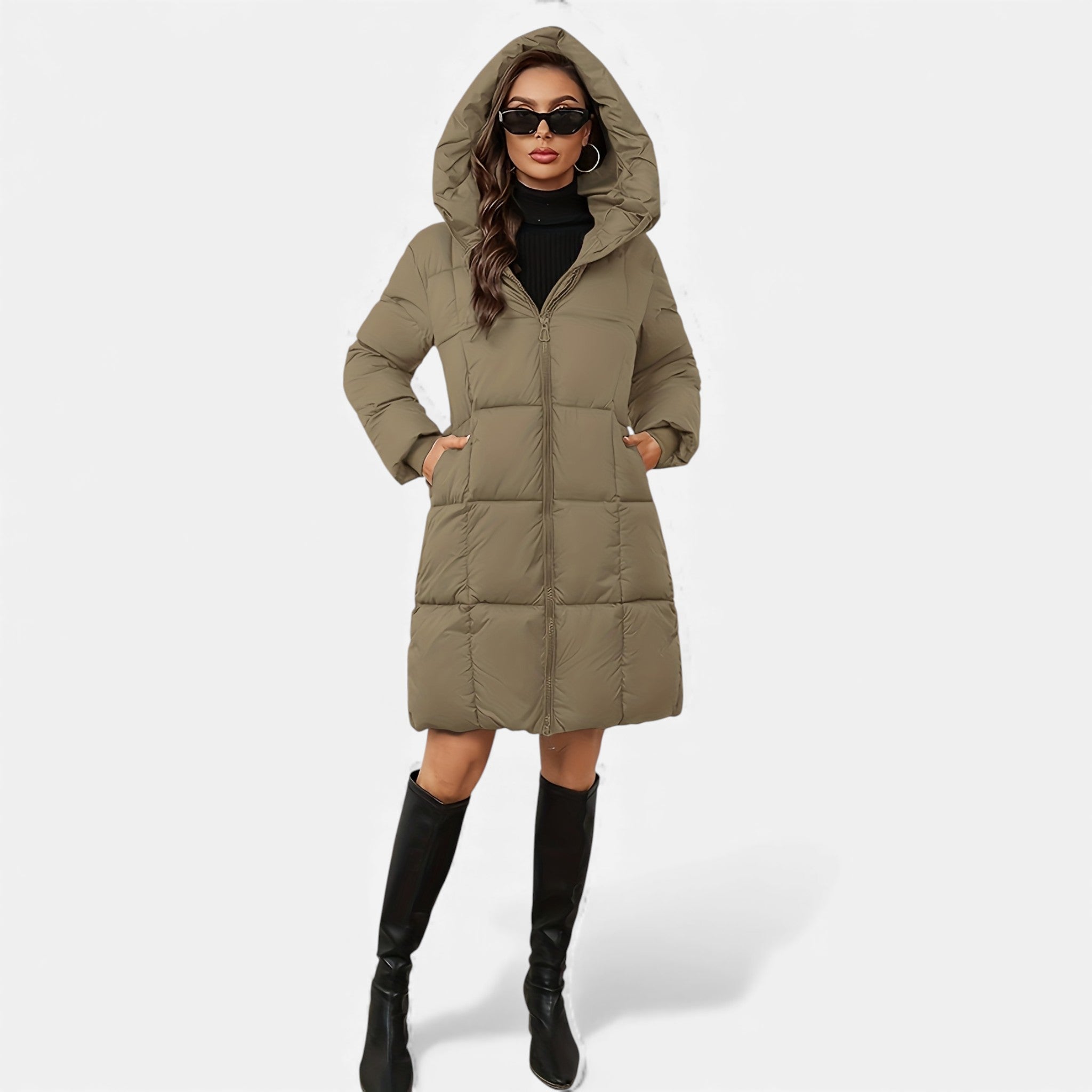 Luzeva | Women’s Classic Hooded Winter Coat – Refined Warmth